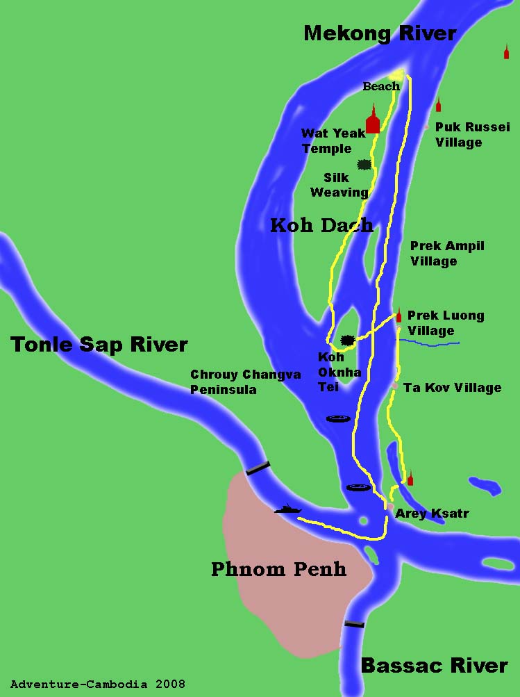 Mekong River Islands Map