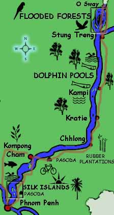 Cambodia Tour map